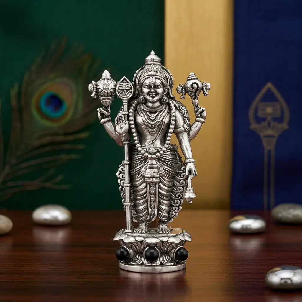 Divine Murugan Ji Idol – Premium Golden & Silver Finish