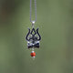 Silver Plated Trishul Rudraksha Pendant