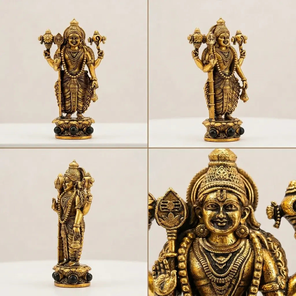 Divine Murugan Ji Idol – Premium Golden & Silver Finish