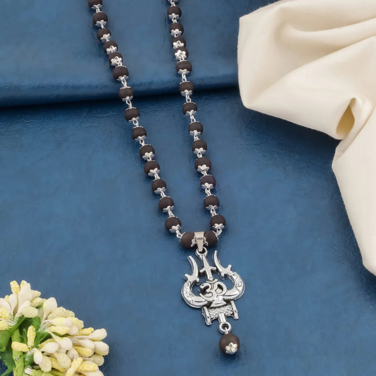 OM Shiva Trishool Karungali Mala