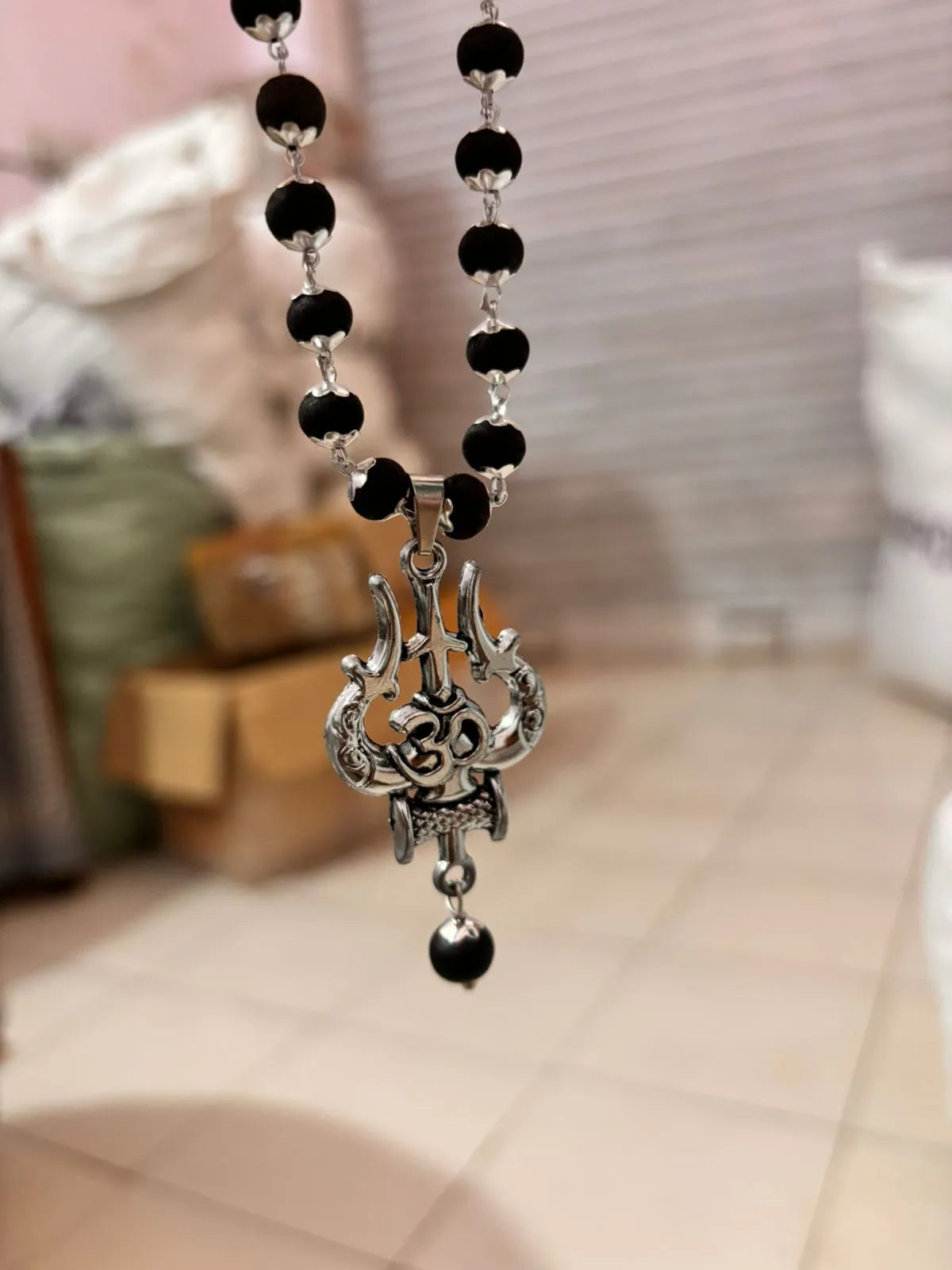 OM Shiva Trishool Karungali Mala