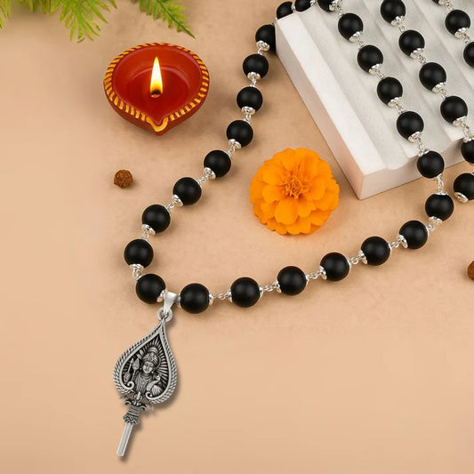 Original Karungali Mala with Lord Murugan Pendant for Positive Energy & Protection