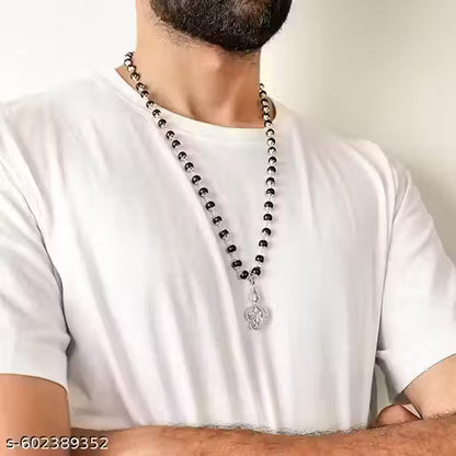 Certified Karungali Malai with Divine Lord Murugan Vel Pendant