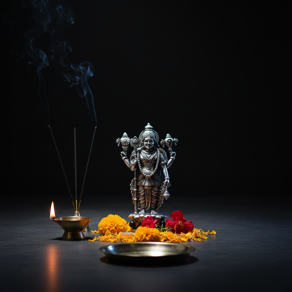 Divine Murugan Ji Idol – Premium Golden & Silver Finish