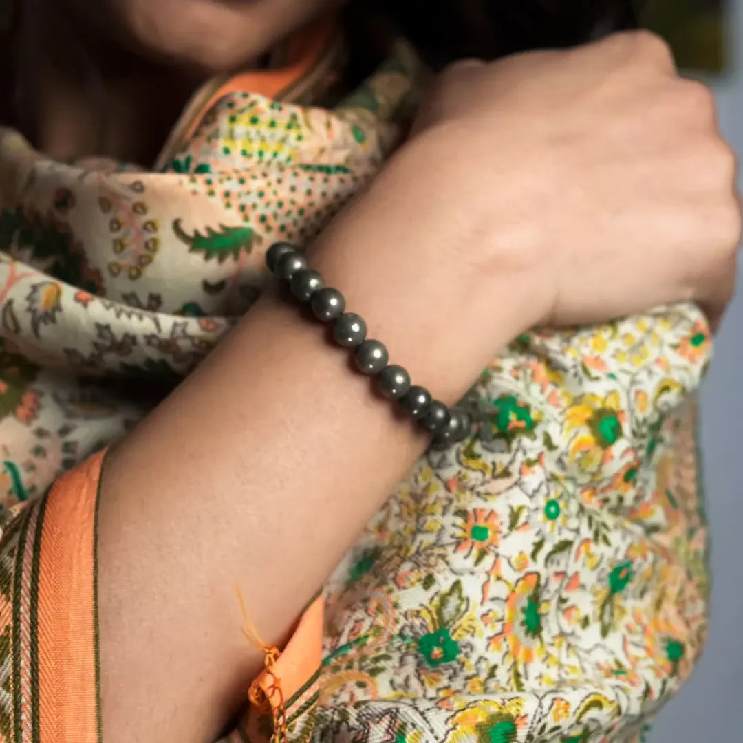 Pyrite Stone Bracelet (8mm) for Men and Women
