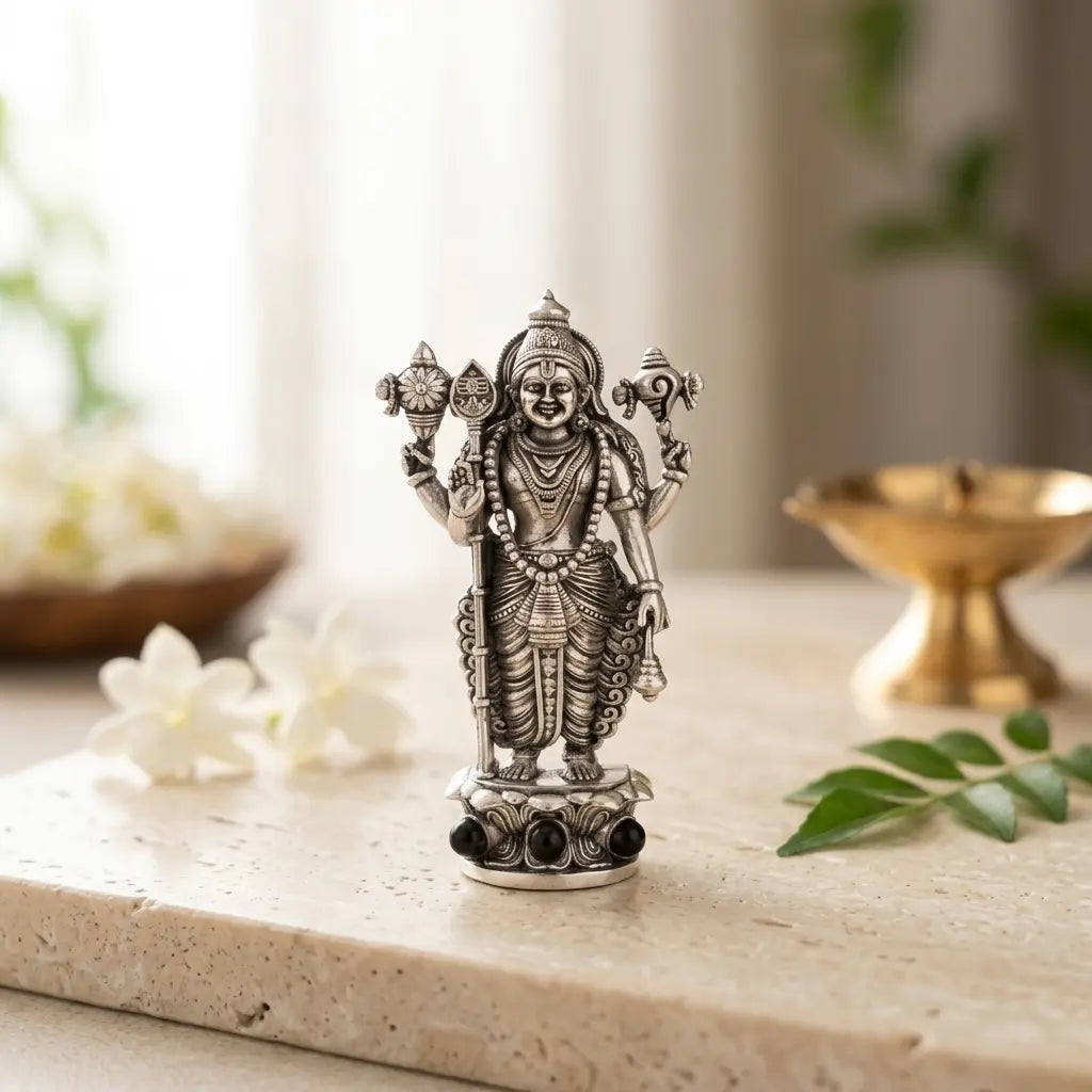 Divine Murugan Ji Idol – Premium Golden & Silver Finish