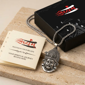 Khatu Shyam Locket With Silver Plated Chain