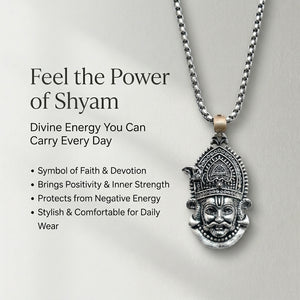 Khatu Shyam Locket With Silver Plated Chain