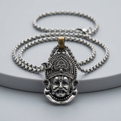 Khatu Shyam Locket With Silver Plated Chain