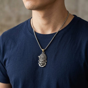 Khatu Shyam Locket With Silver Plated Chain