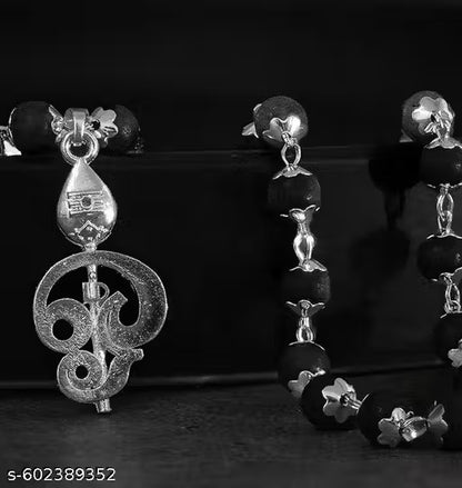 Certified Karungali Malai with Divine Lord Murugan Vel Pendant